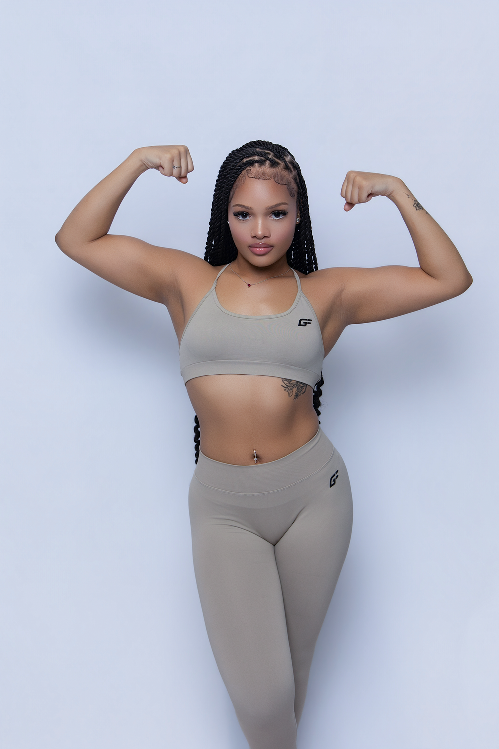 Women’s founders edition Ribbed Bra (Beige)